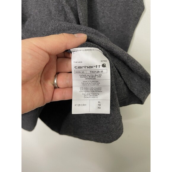 Carhartt Men’s Size XL Relaxed Fit Heavyweight Henley Snap Pocket Thermal Shirt - Picture 4 of 5